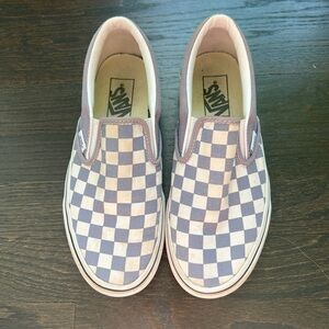 COPY - Periwinkle blue/purple checkered vans size 7 women’s.